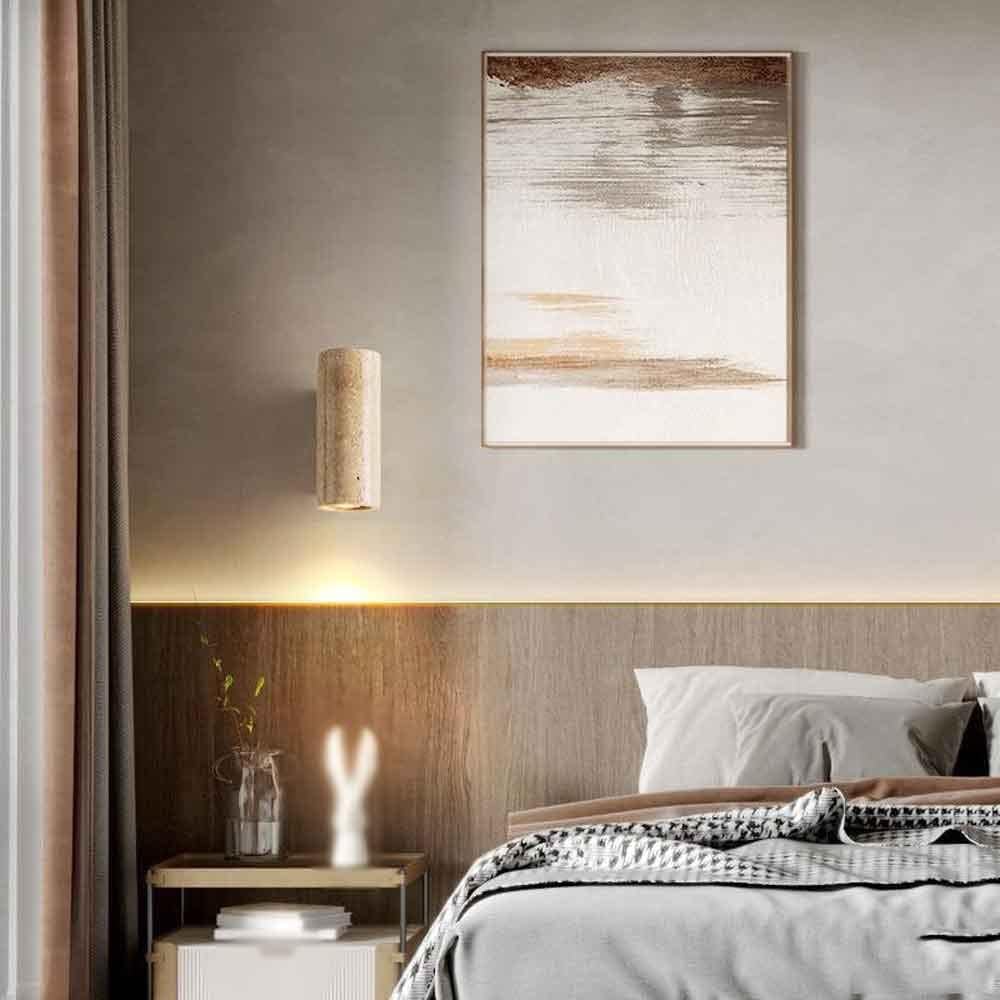 Japandi Travertine Beside Wall Lamp | Japandi.co - Japandi