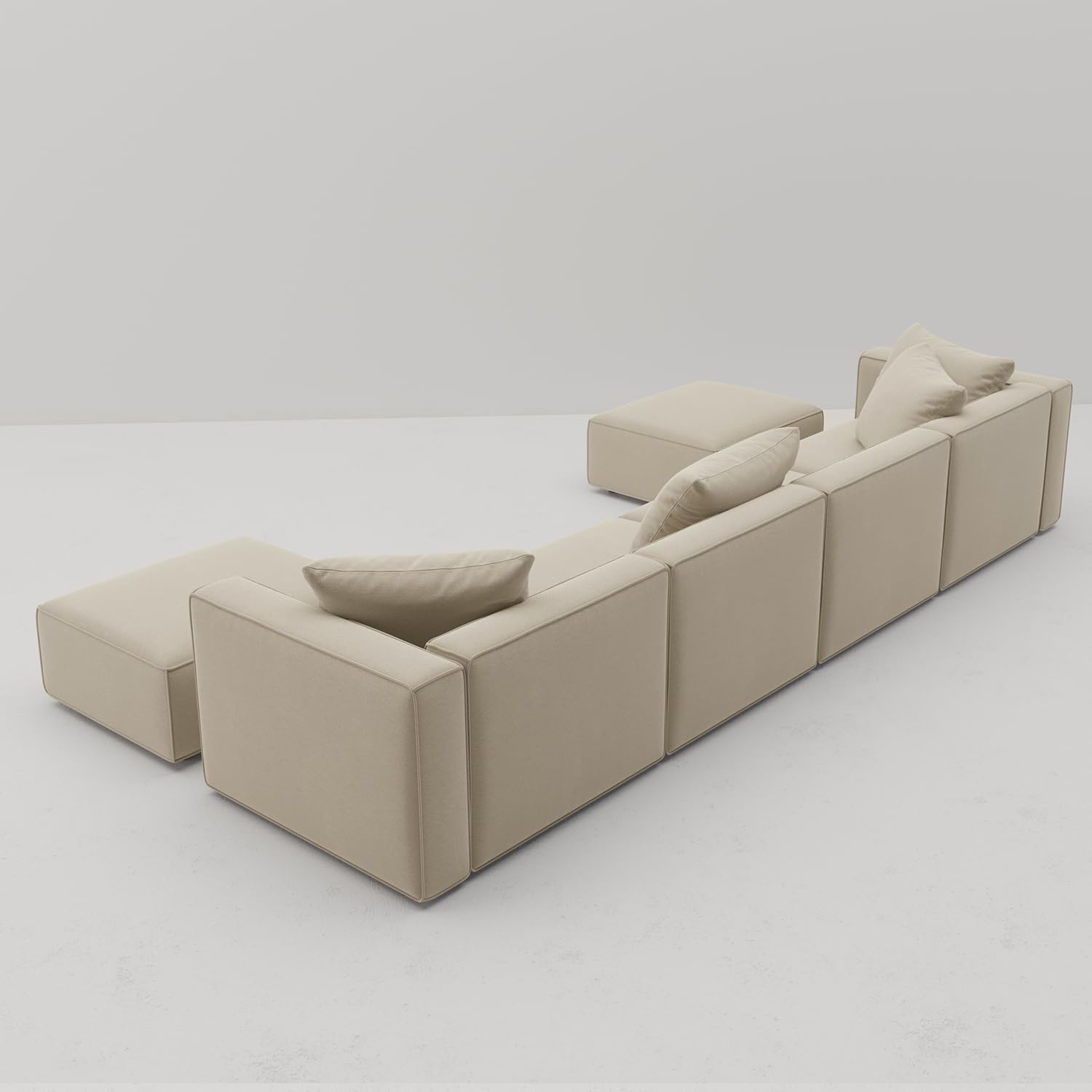 Japandi U-Shape Sectional Sofa - Japandi