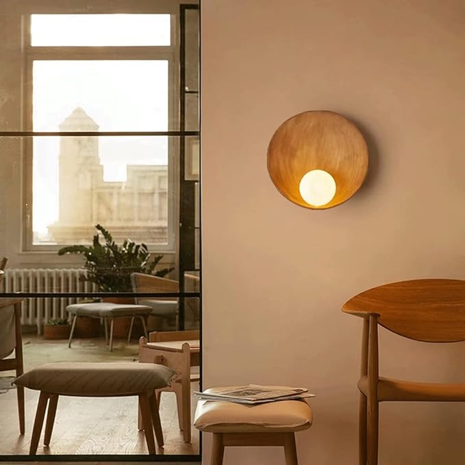 Brown Japandi Wall Light - Japandi