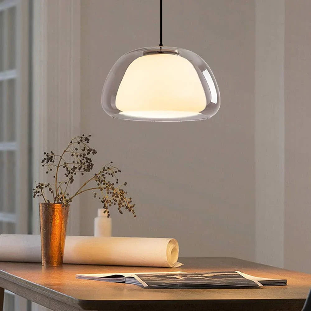 Japandi Glass Globe Pendant Light – Zabda - Japandi