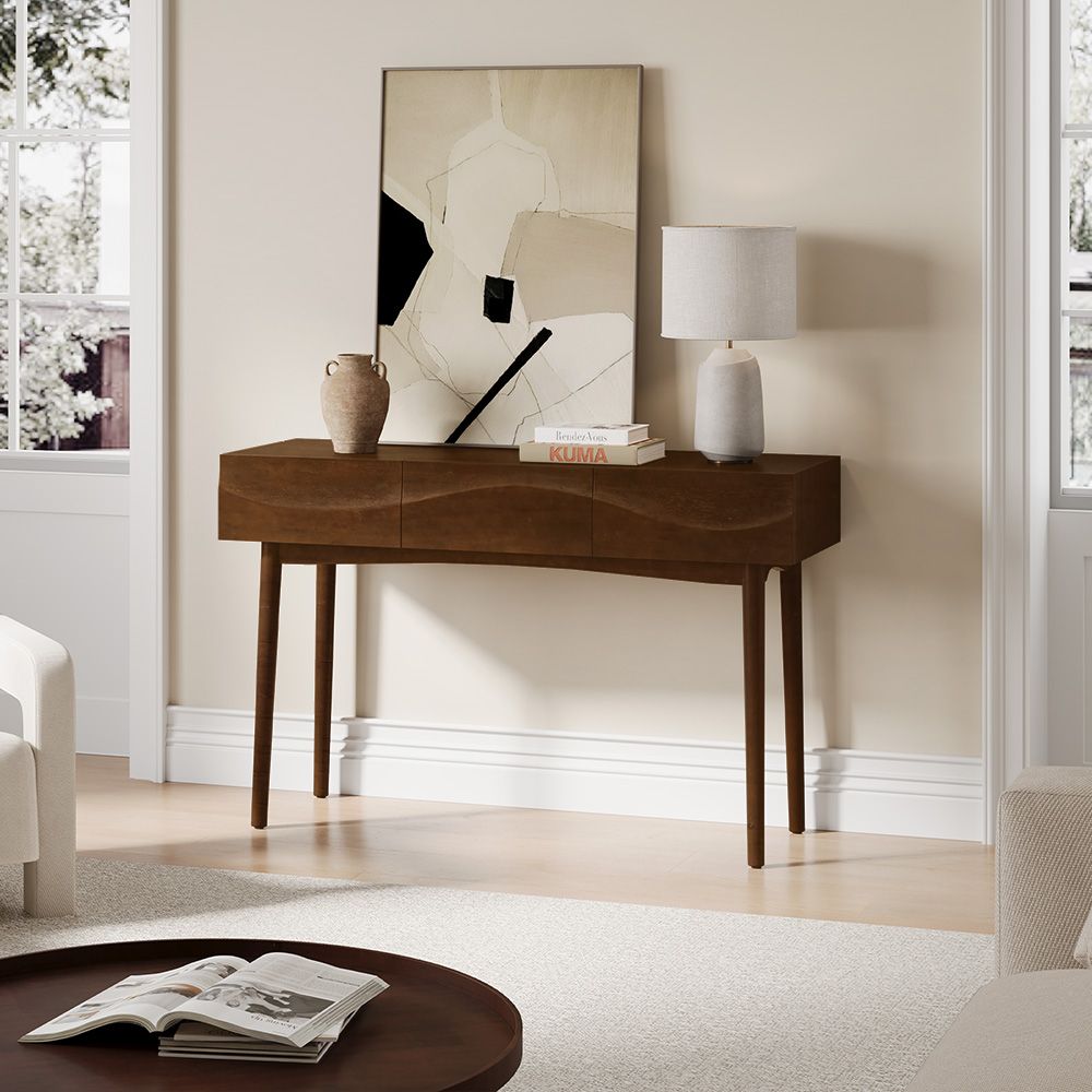 Japandi Solid Wood Console Table - Japandi