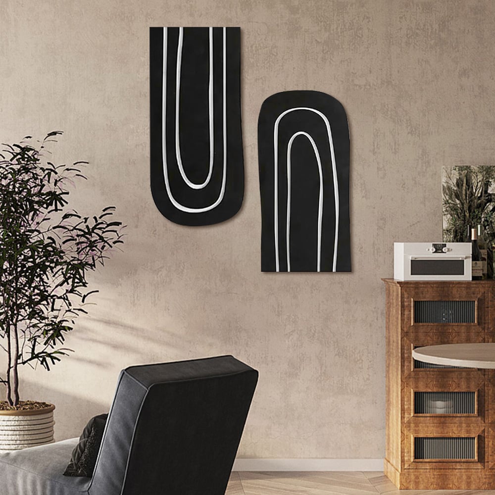 Japandi Black & White Wall Art - Japandi