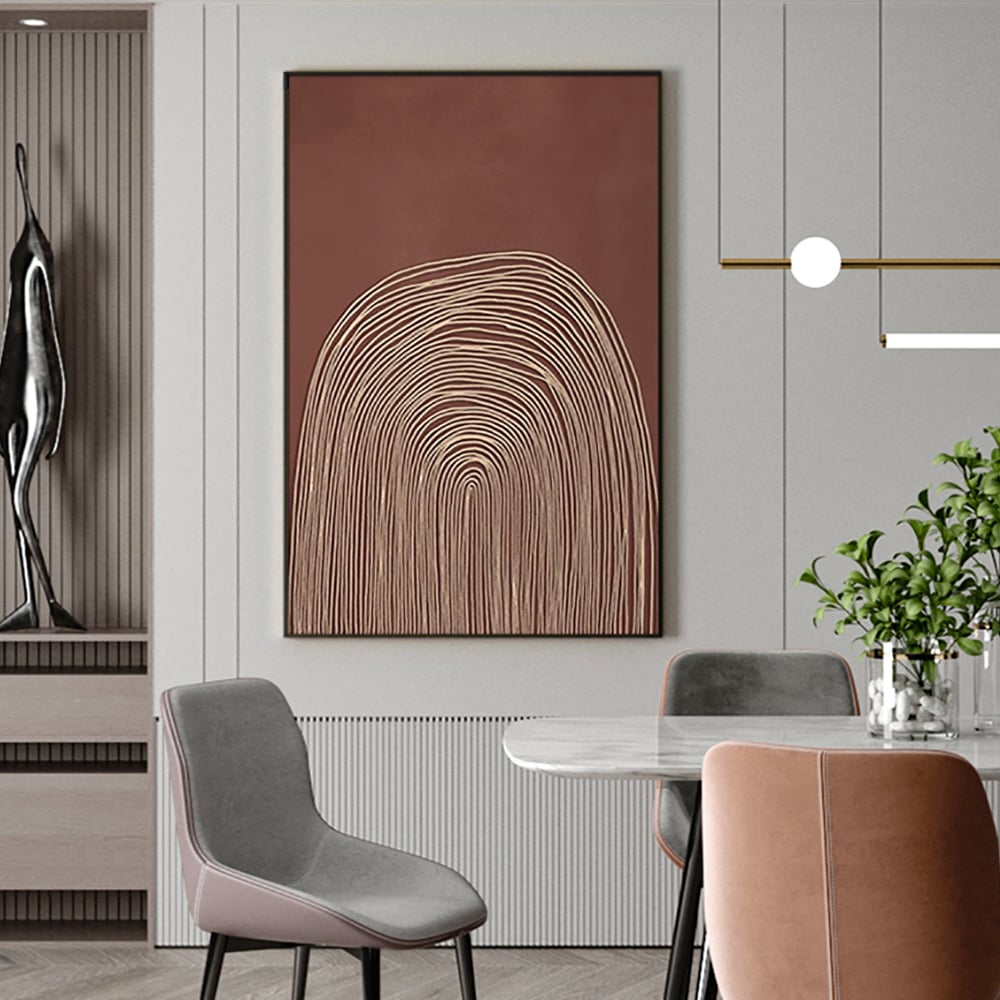 Japandi Red & Gold Wall Art - Japandi