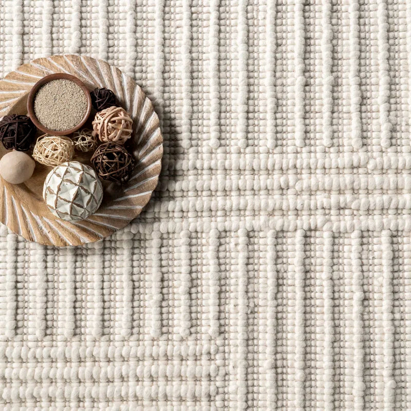 Japandi High-Low Striped Rug - Japandi