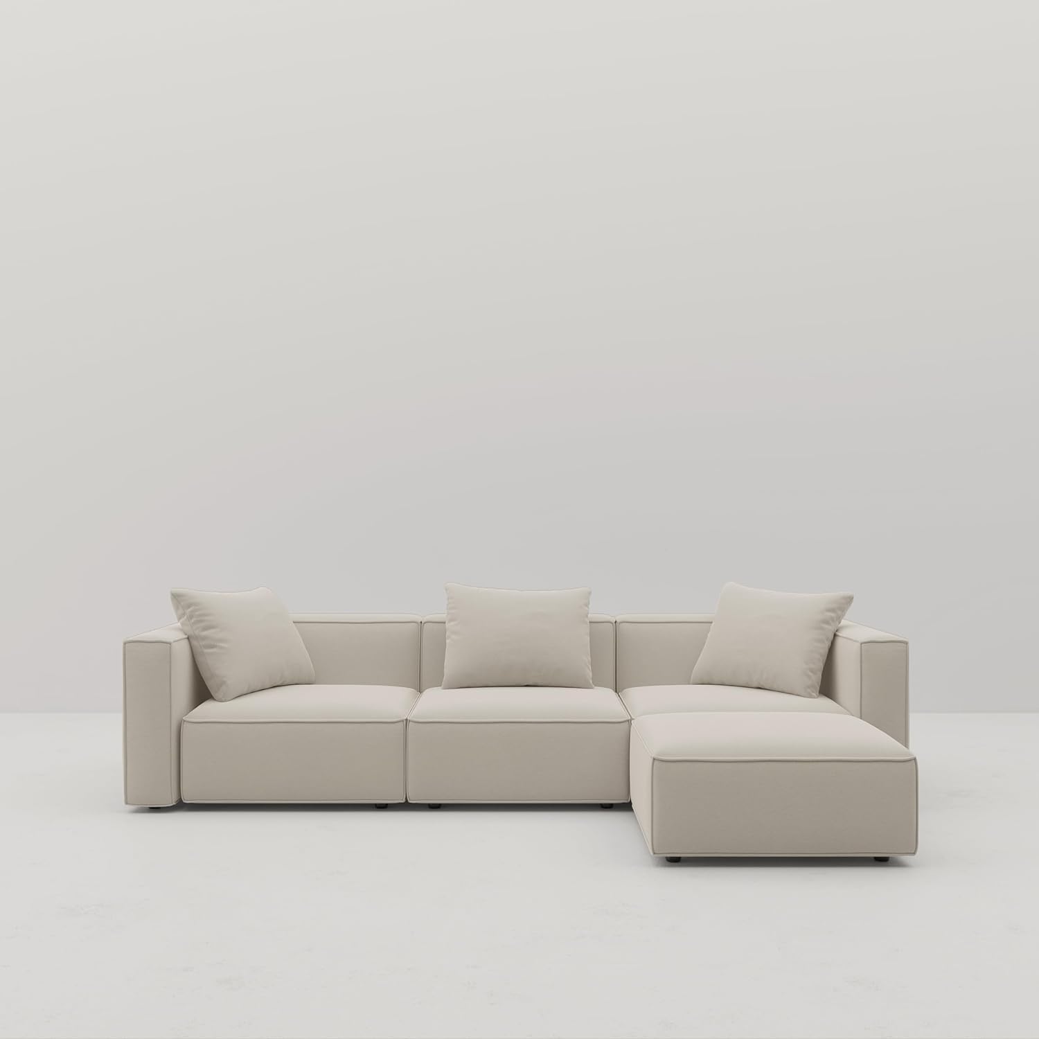 Japandi L-Shape Sectional Sofa - Japandi