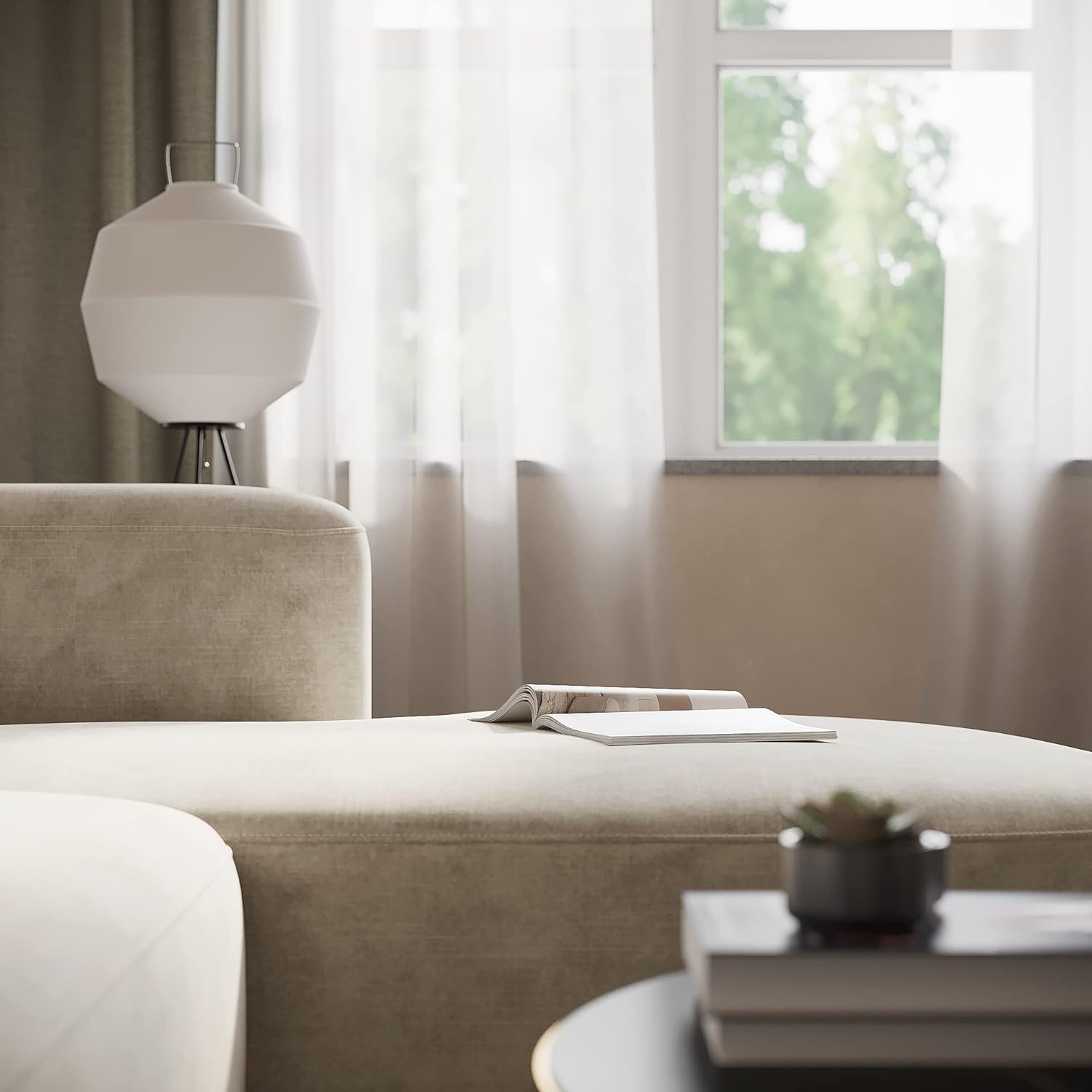 Japandi Velvet Sofa - Japandi
