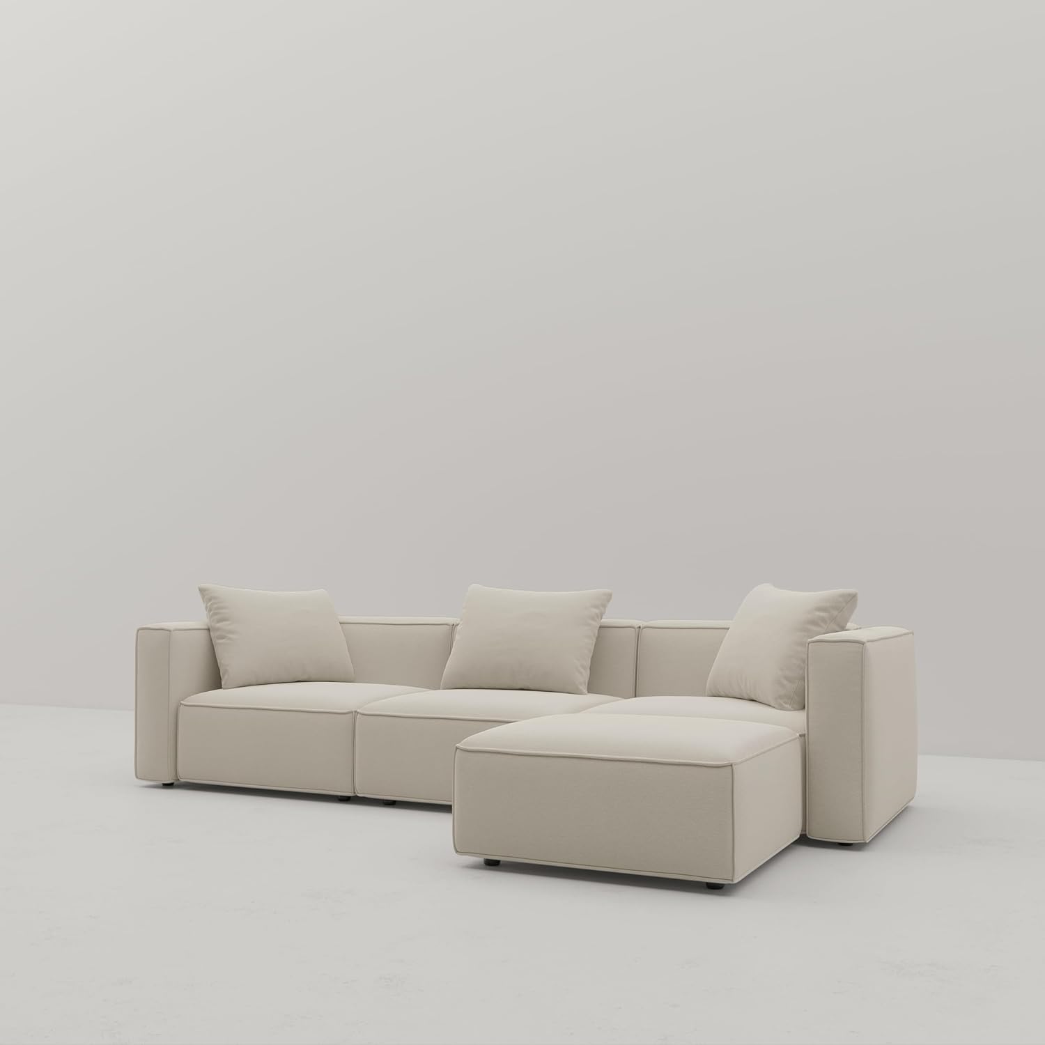 Japandi L-Shape Sectional Sofa - Japandi