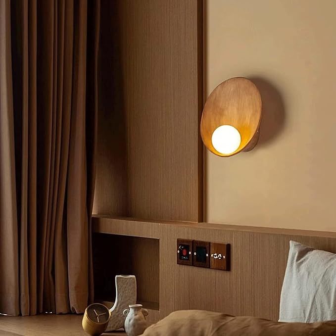 Brown Japandi Wall Light - Japandi