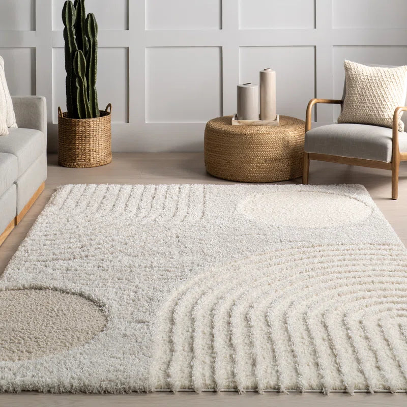 Japandi Abstract Shag Rug - Japandi