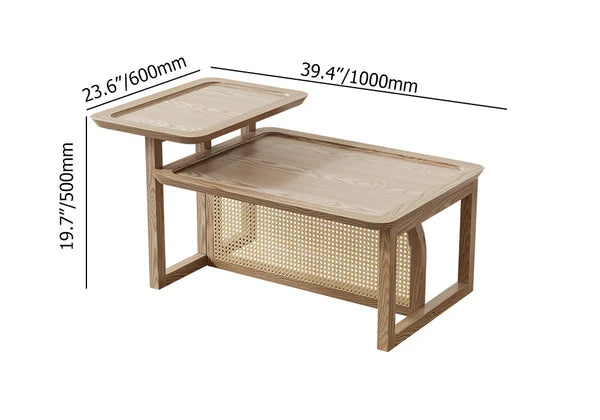 Japandi 2 Tiers Coffee Table - Japandi