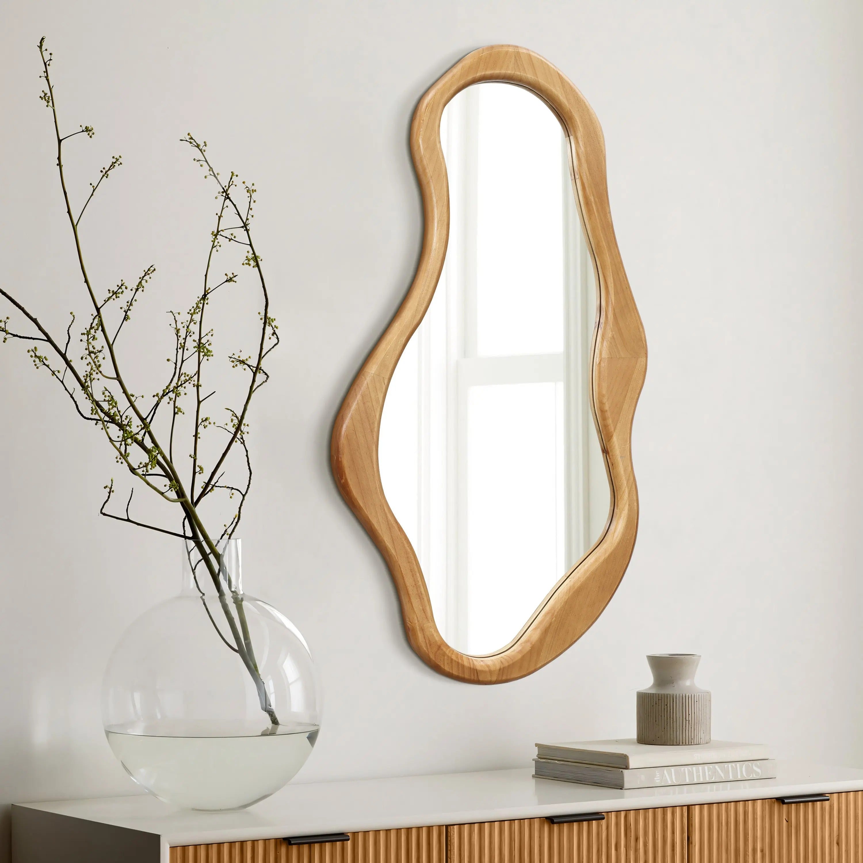 Japandi Organic Oval Mirror - Japandi