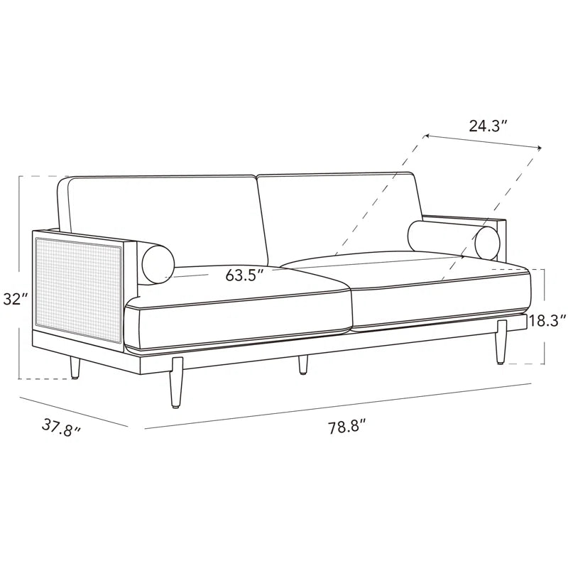 Japandi Rattan Sofa - Japandi