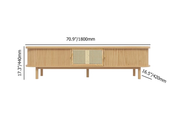 Japandi Rattan TV Stand - Japandi