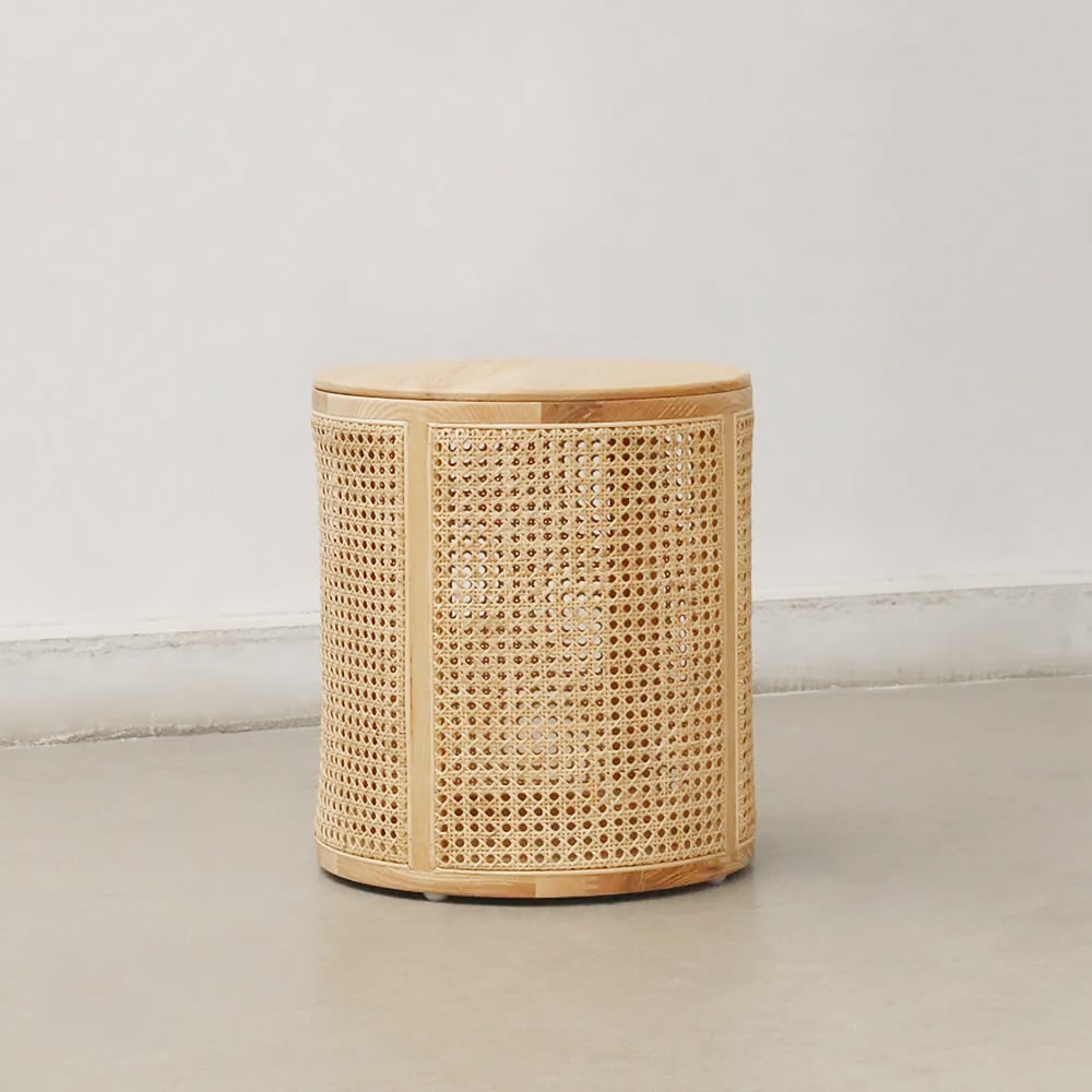 Japandi End Table with Storage - Japandi