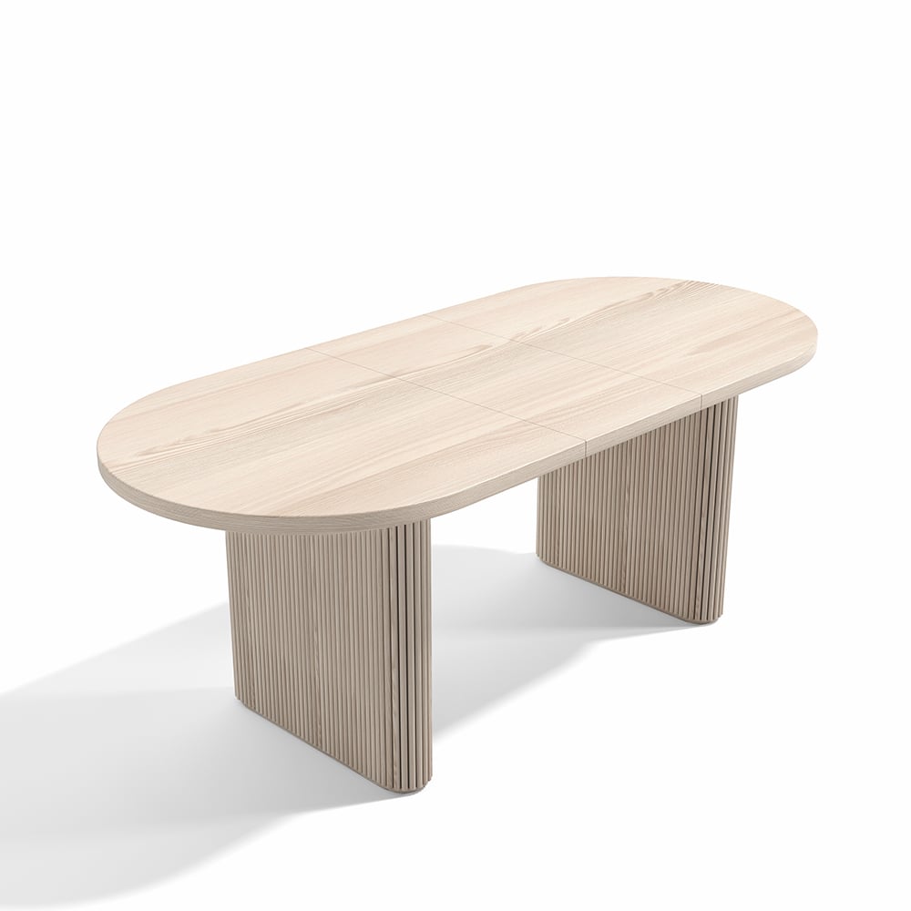 Japandi Oval Extendable Table - Japandi