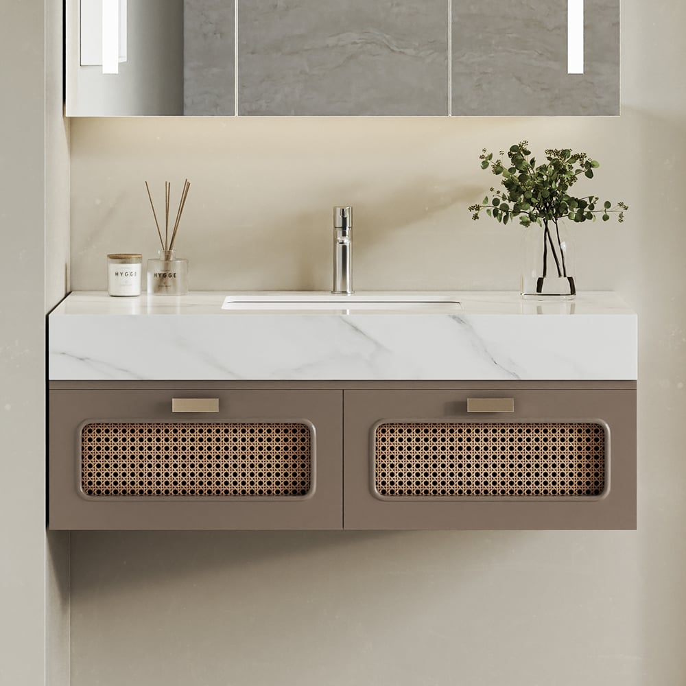Japandi Small Bathroom Vanity - Japandi