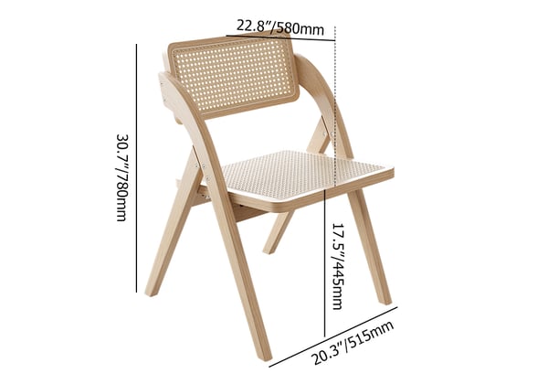 Japandi Rattan Folding Chair (x2) - Japandi