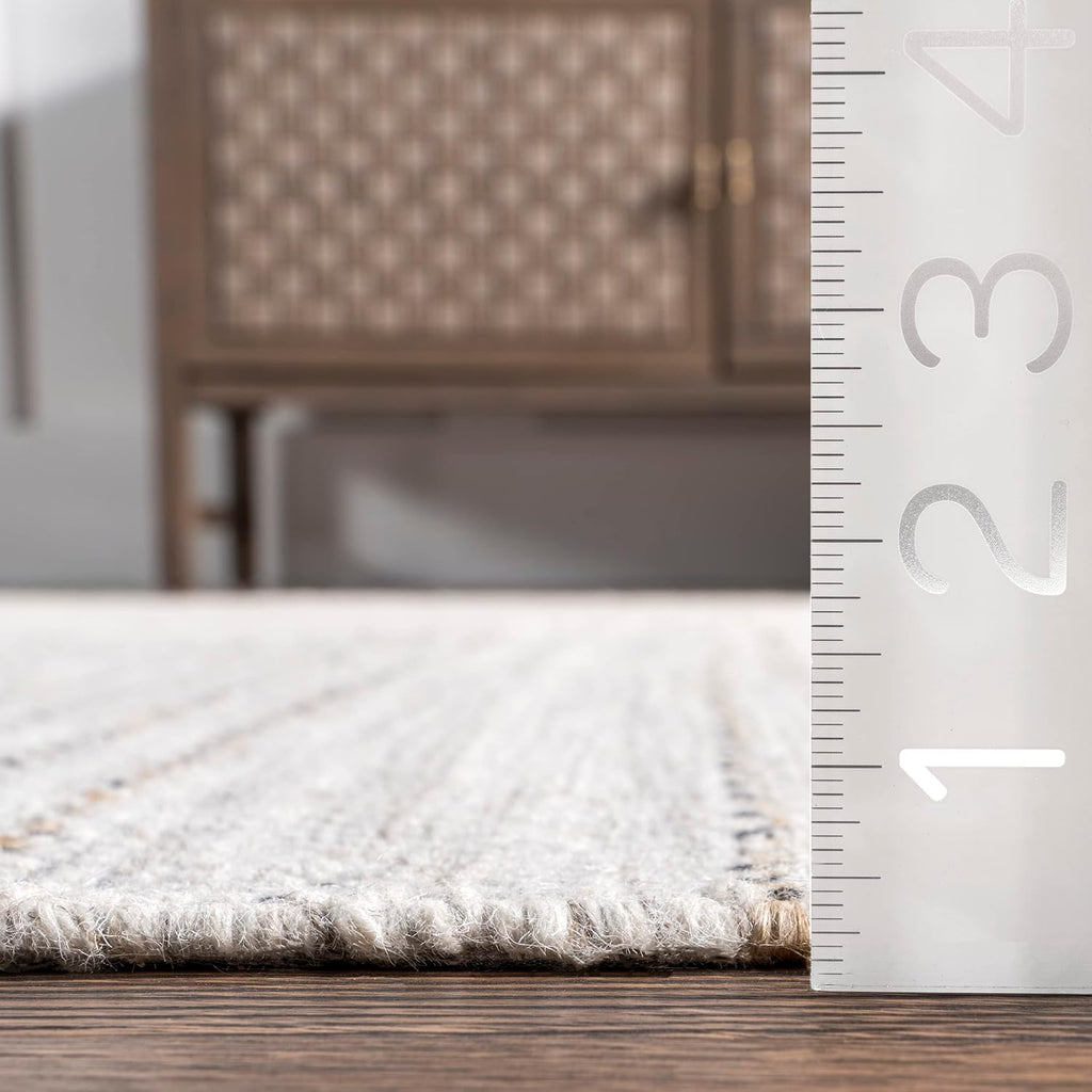 Japandi Wool Striped Rug - Japandi