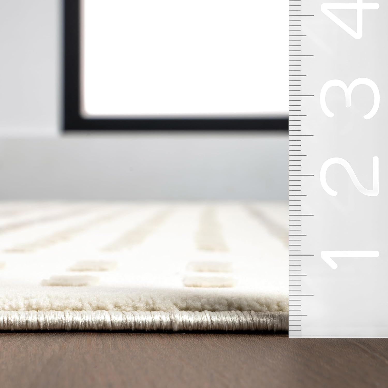 Japandi Cream & Grey Checkered Rug - Japandi