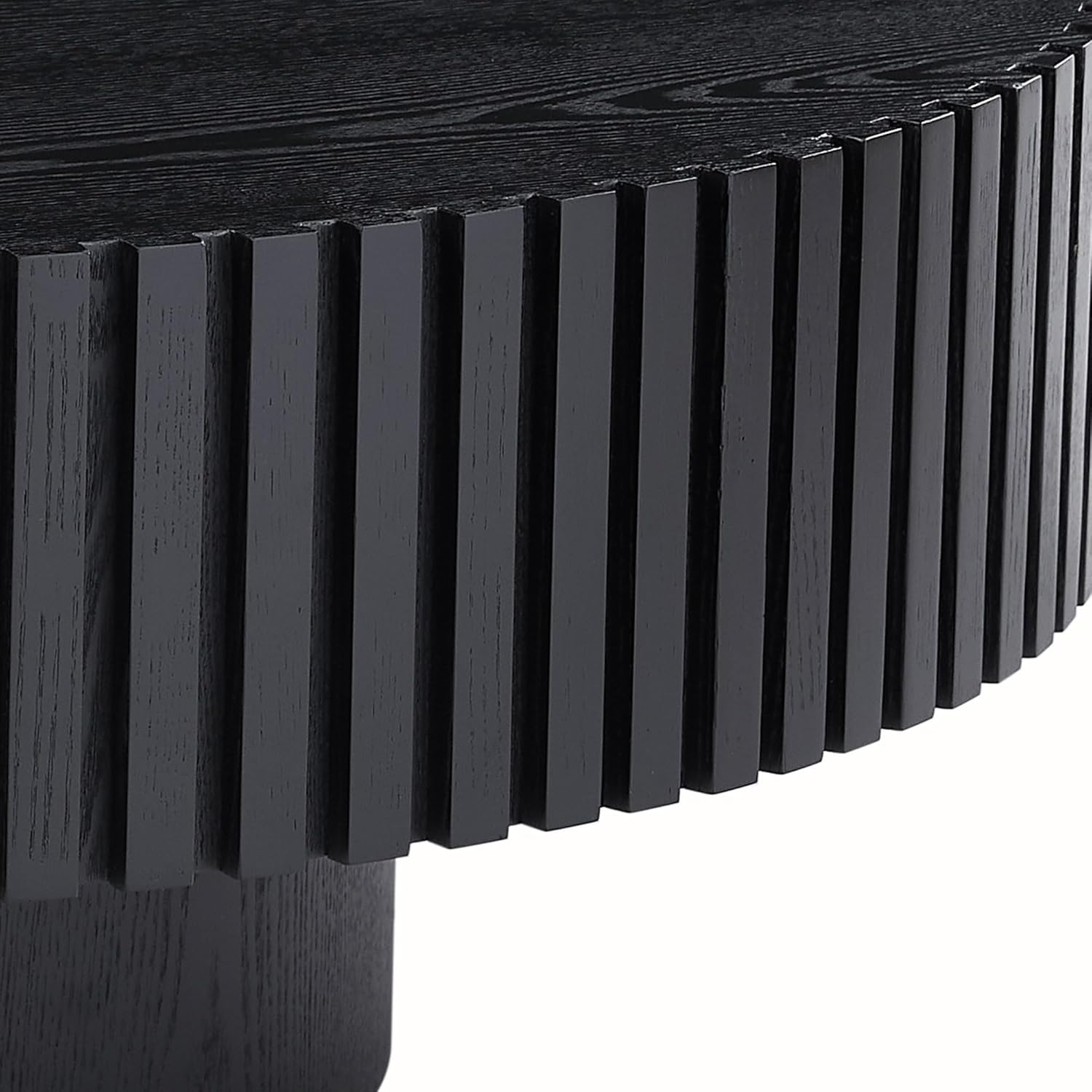Round Black Japandi Coffee Table - Japandi