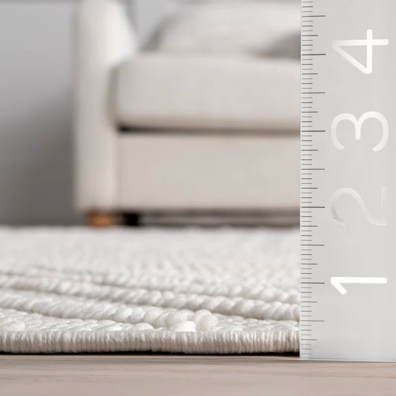 Japandi Geometric Woven Rug - Japandi