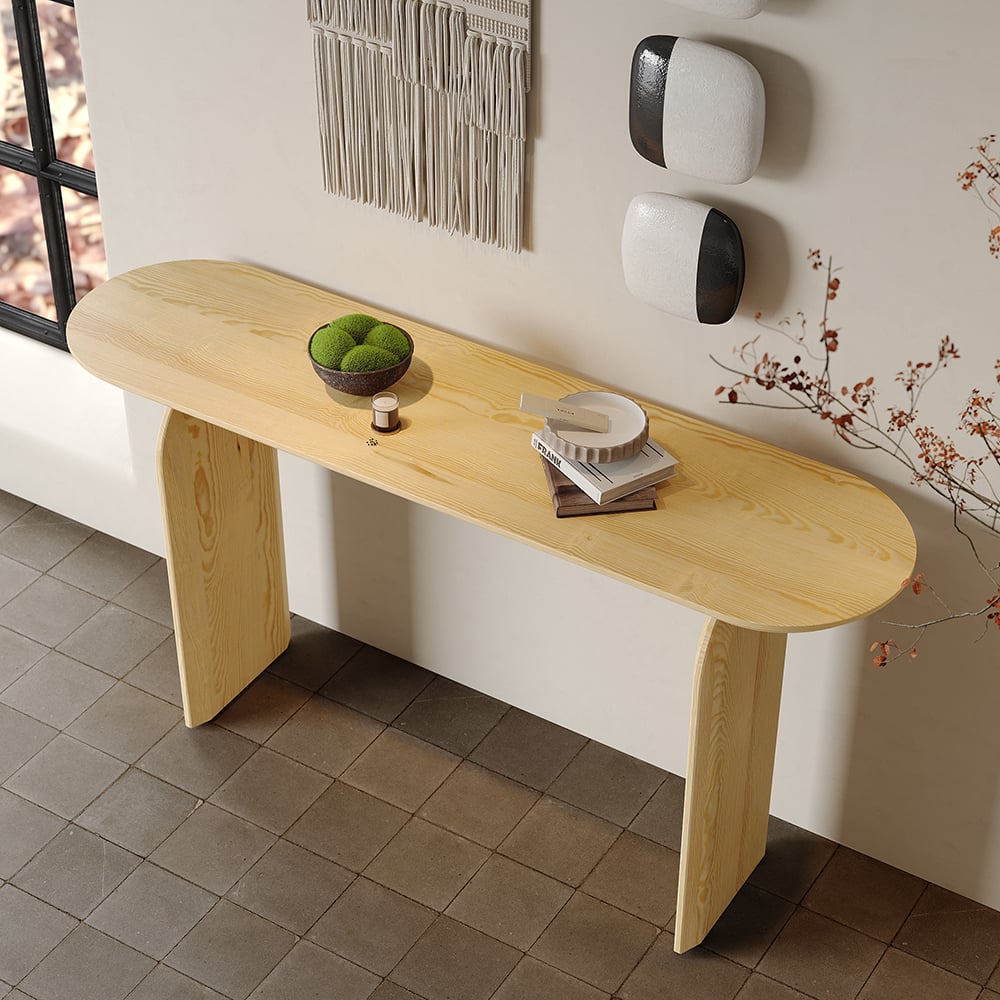 Japandi Rustic Console Table - Japandi