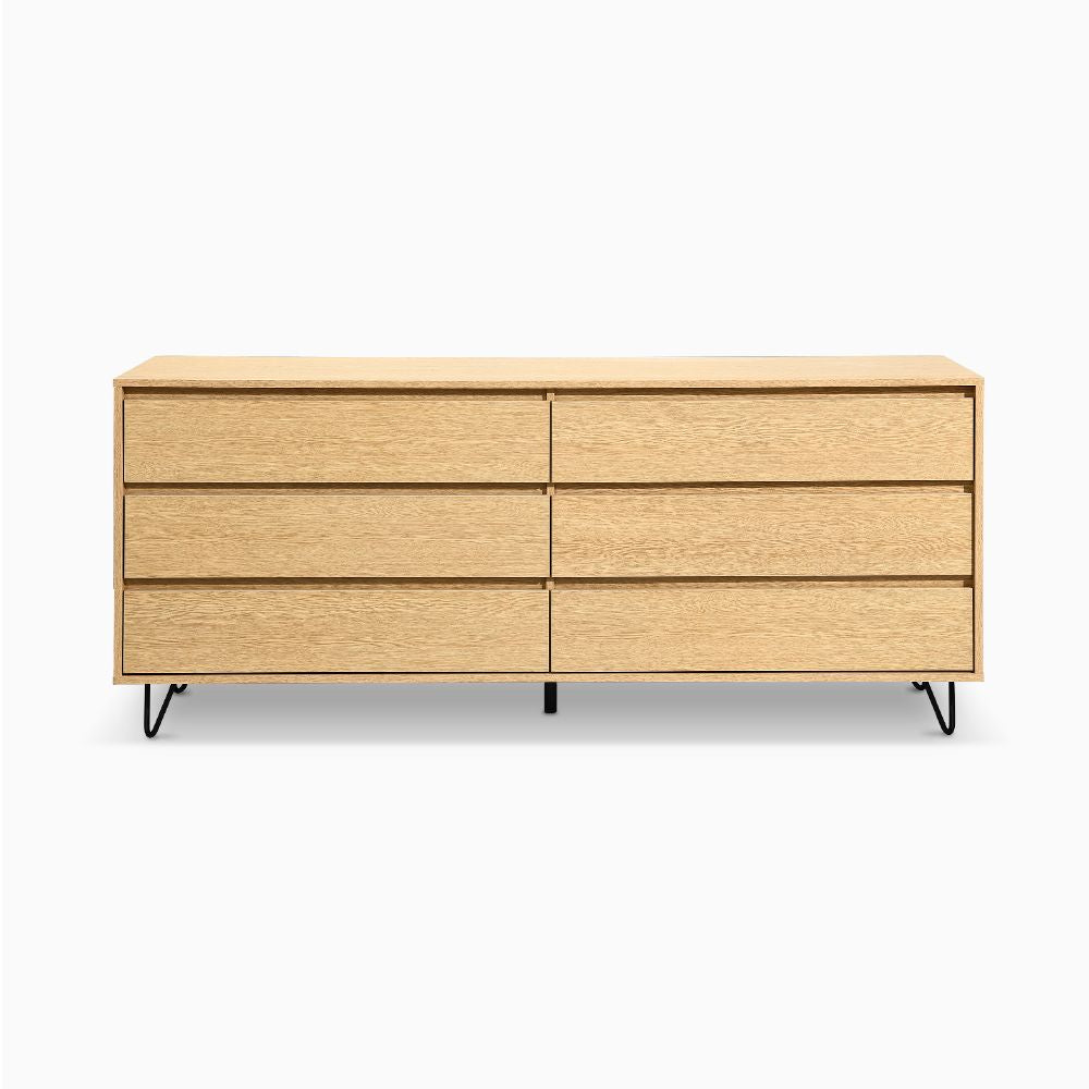 Japandi Rustic Wood Dresser - Japandi