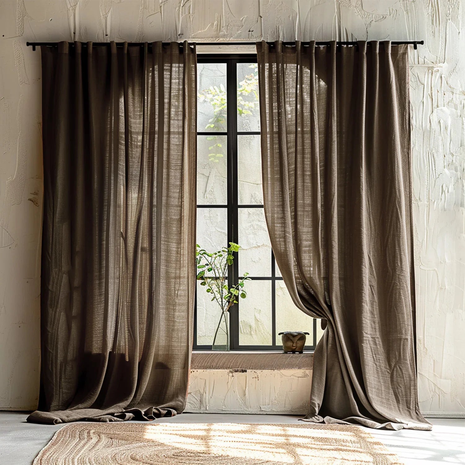 Japandi Custom Linen Blackout Curtains - Japandi