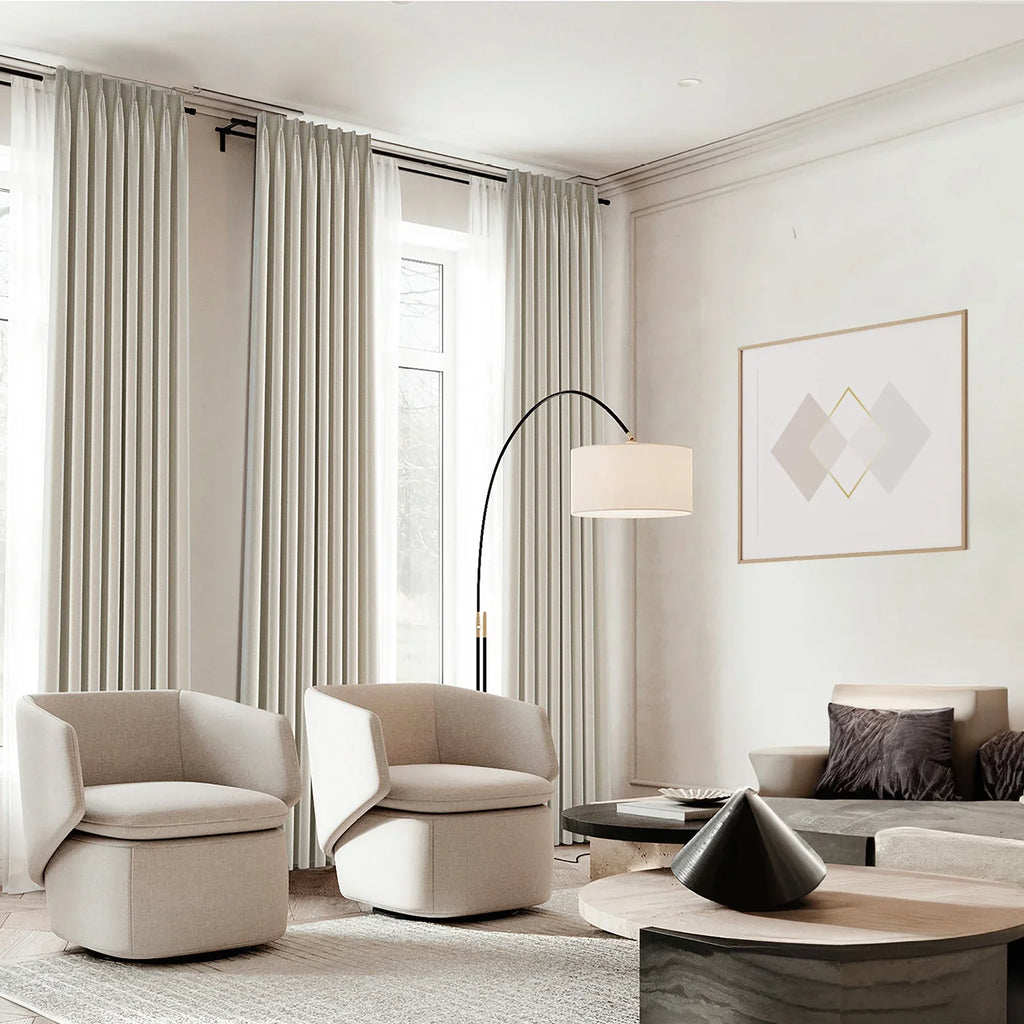 Japandi Velvet Total Blackout Curtains - Japandi