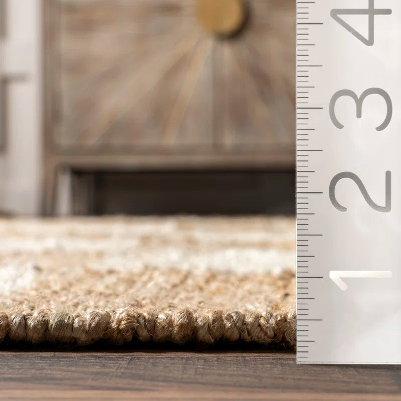 Japandi Checkered Jute Rug - Japandi