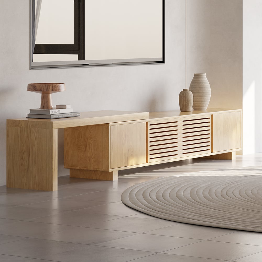 Japandi Wooden TV Stand - Japandi