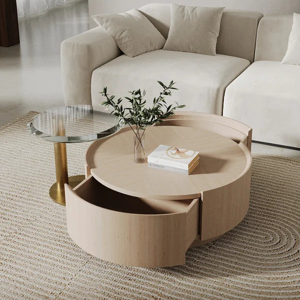 Japandi Storage Coffee Table Set - Japandi
