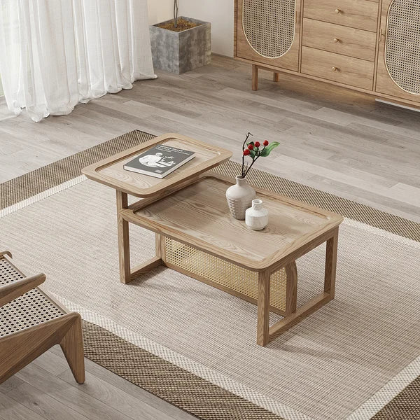 Japandi 2 Tiers Coffee Table - Japandi