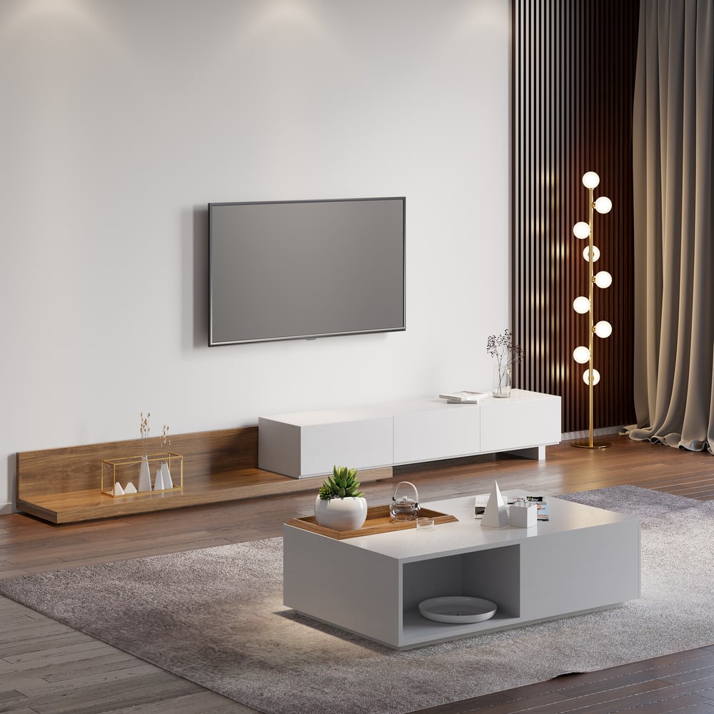 Japandi Extendable TV Stand - Japandi