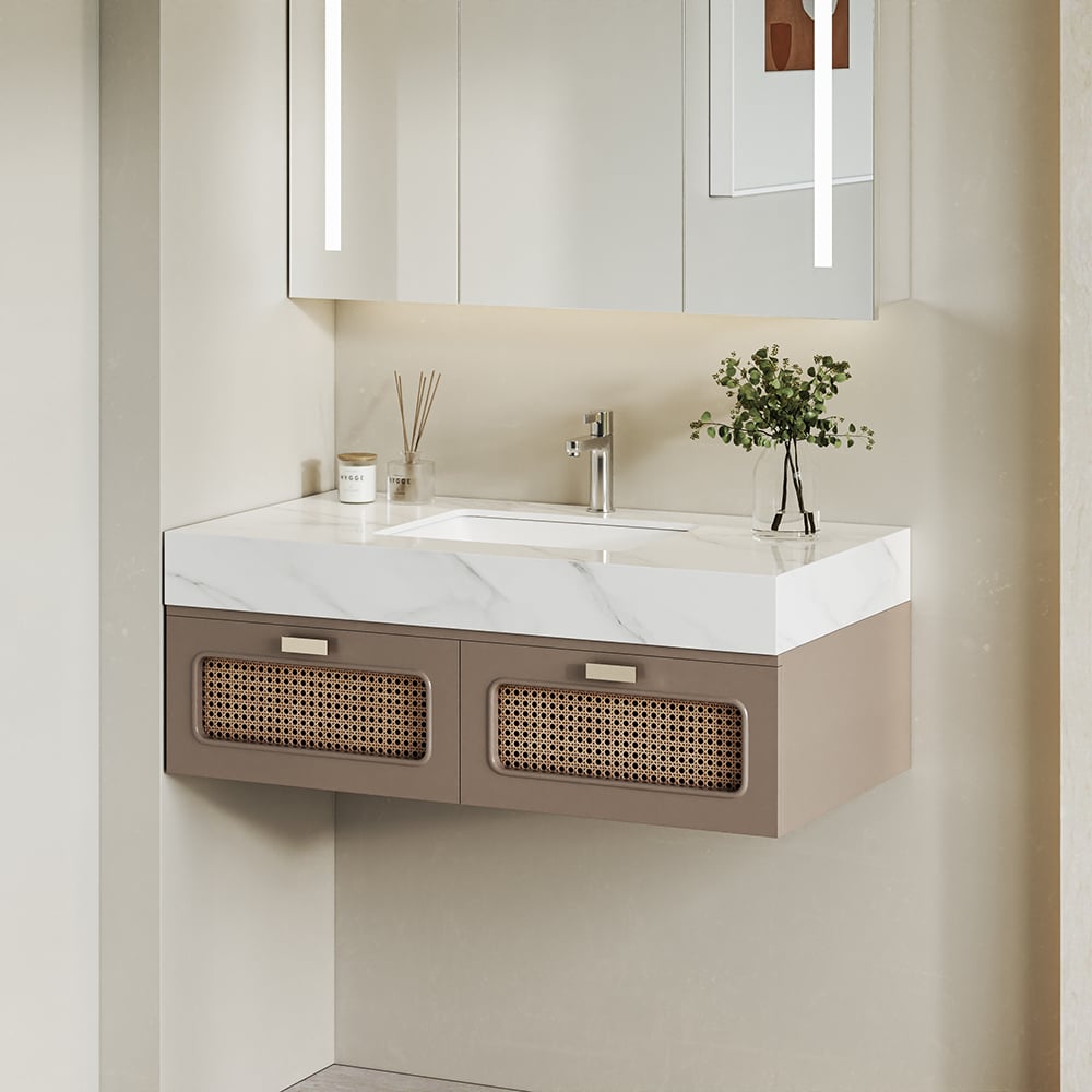 Japandi Small Bathroom Vanity - Japandi