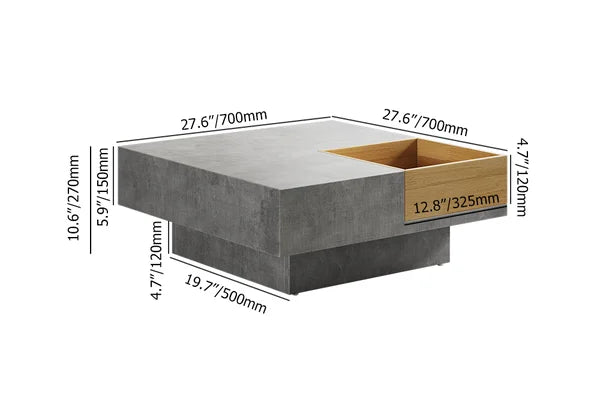 Japandi Gray Coffee Table - Japandi
