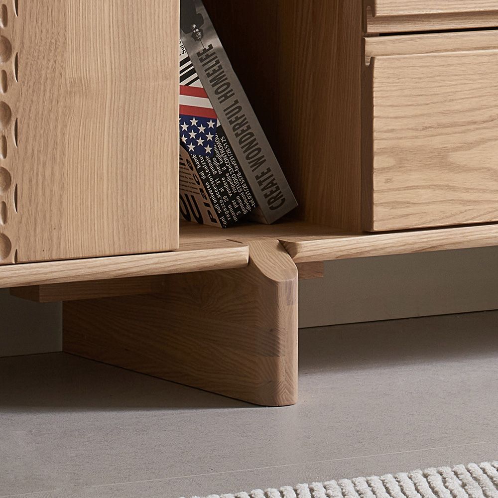 Japandi Ash Solid Wood TV Stand - Japandi