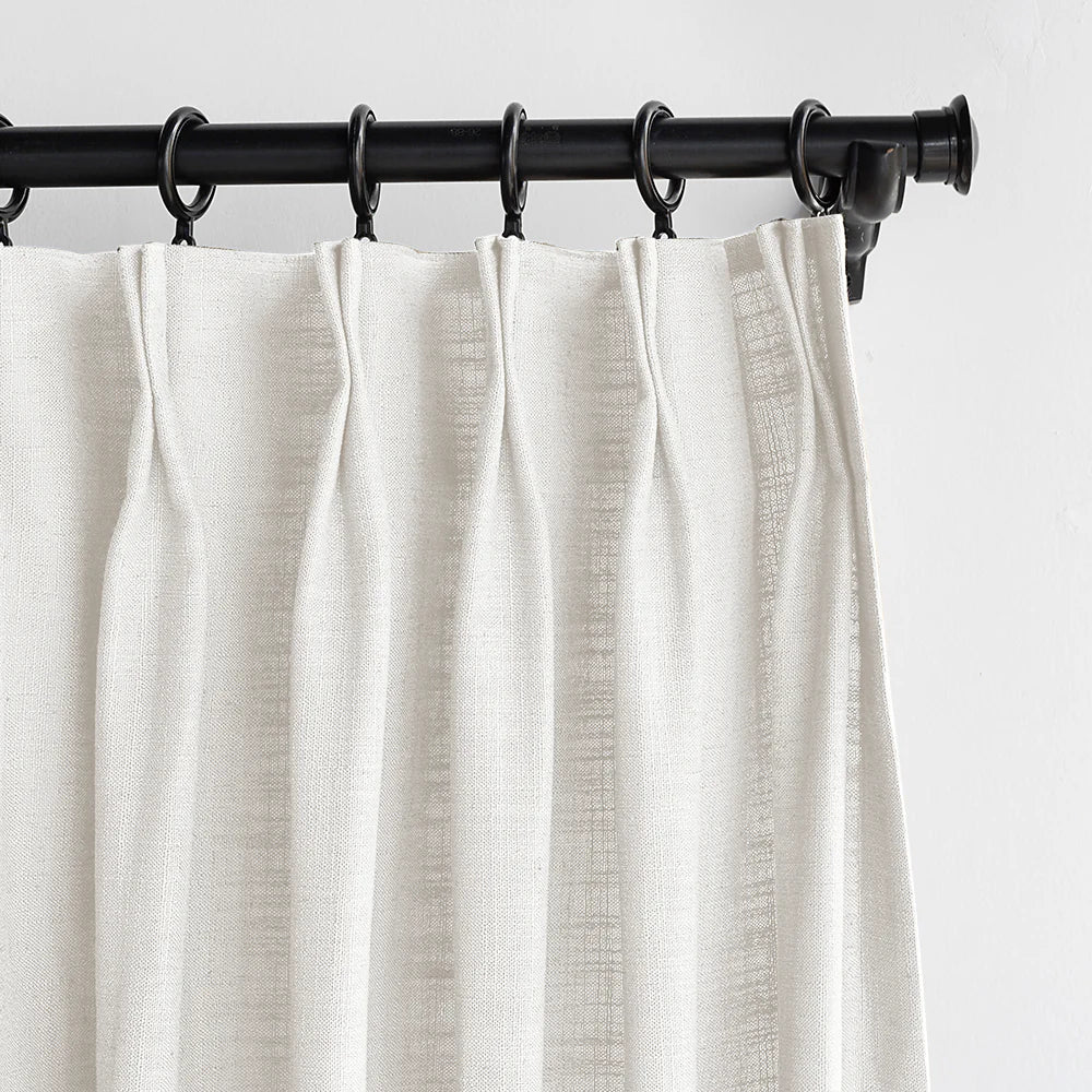 Japandi Linen Blackout Curtains | Pleated - Japandi