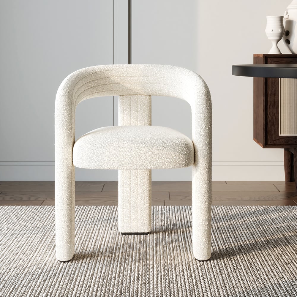 Japandi Bouclé Chair (x2) - Japandi