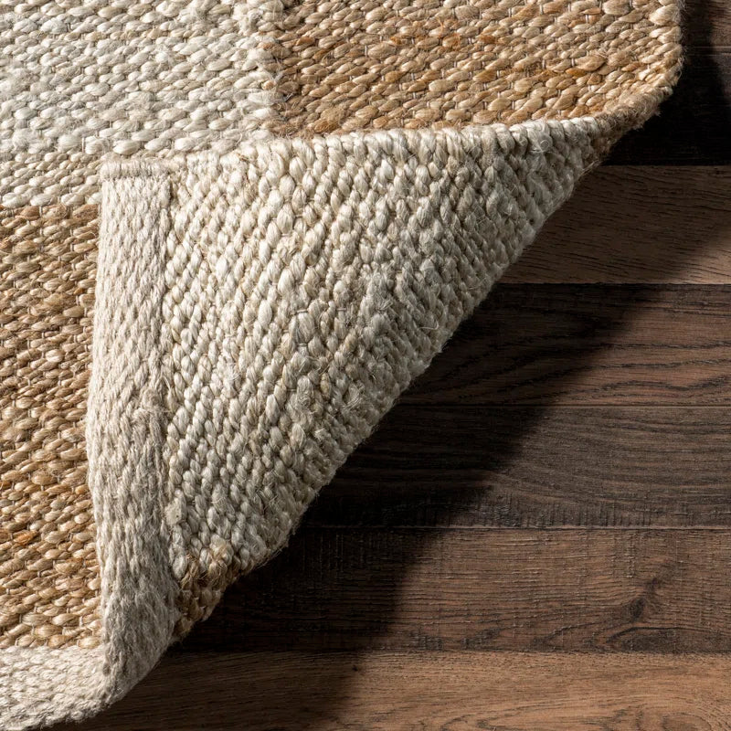 Japandi Checkered Jute Rug - Japandi