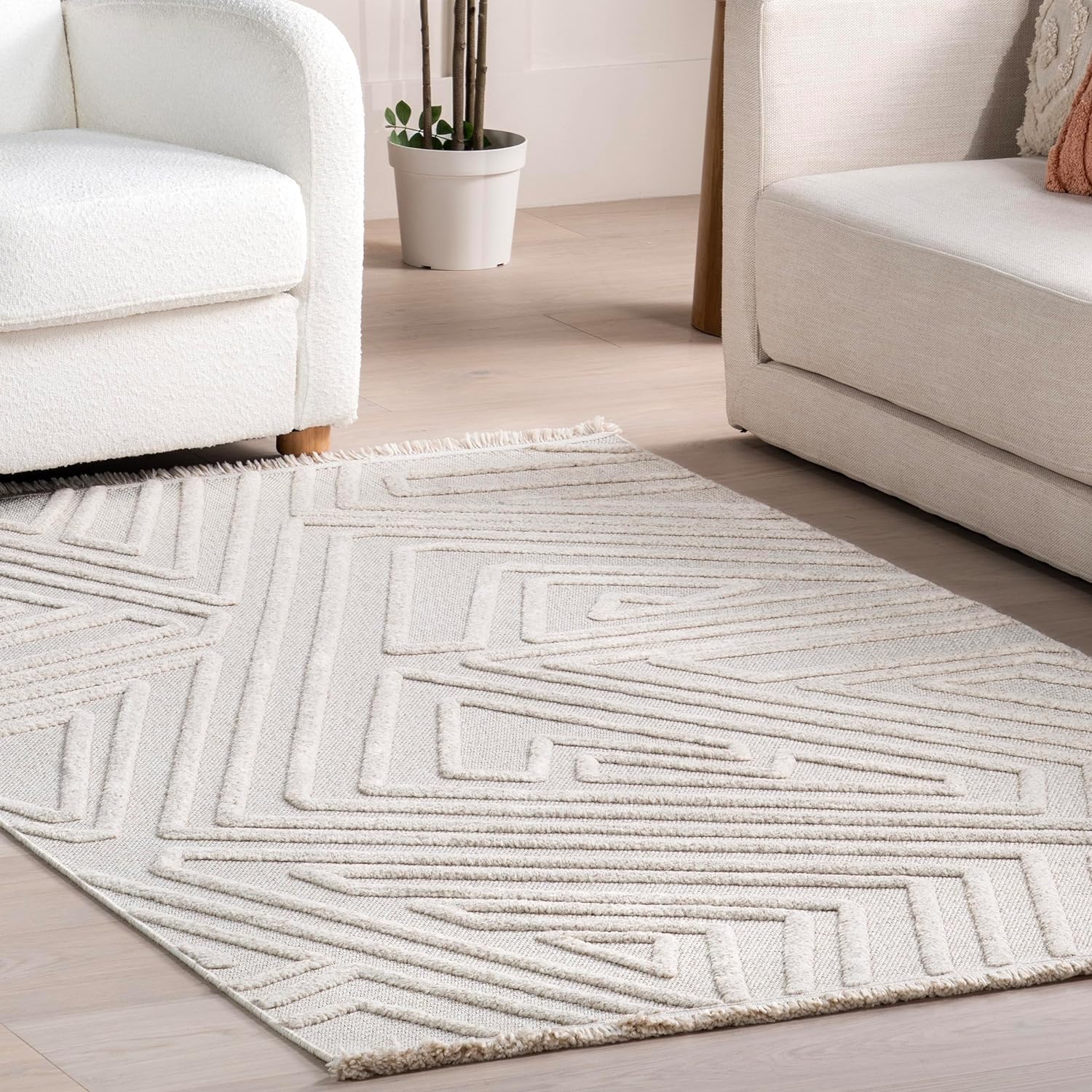 Japandi Geometric Arrow Rug - Japandi