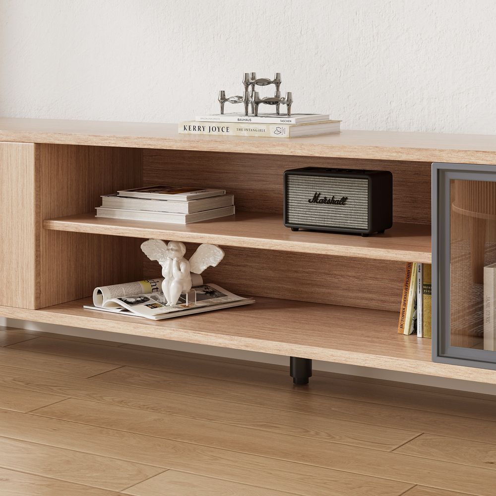 Japandi TV Stand with Entertainment Center - Japandi