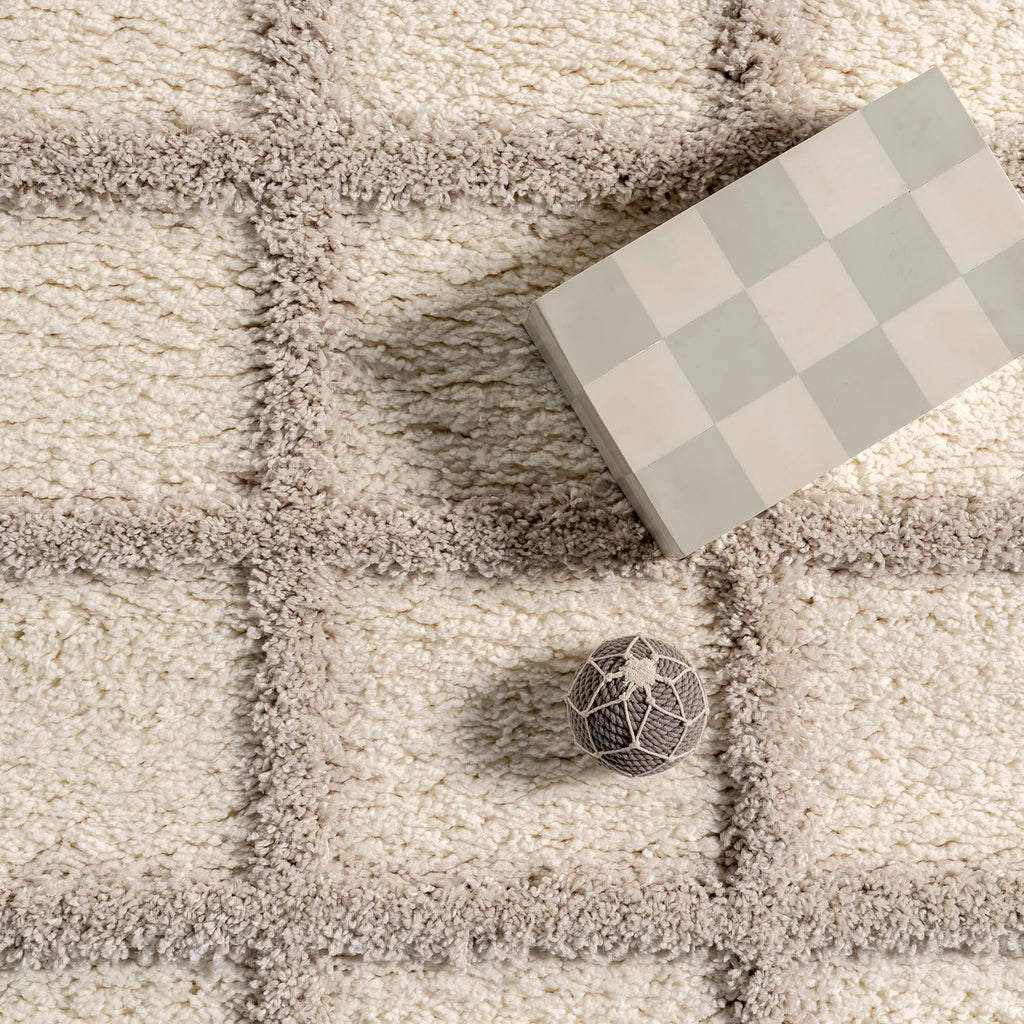 Japandi Checkered Texture Rug - Japandi