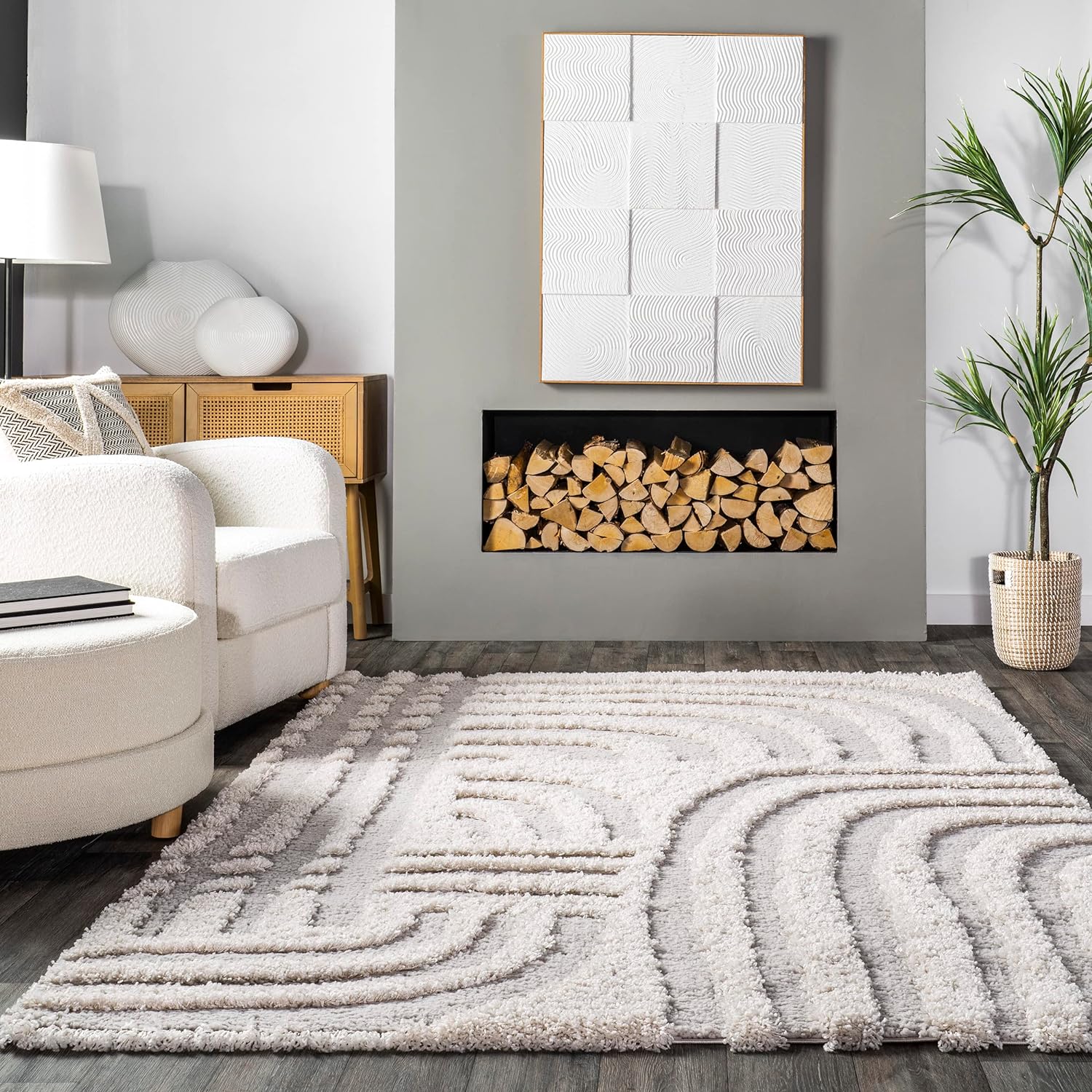Japandi Shag Waves Rug - Japandi