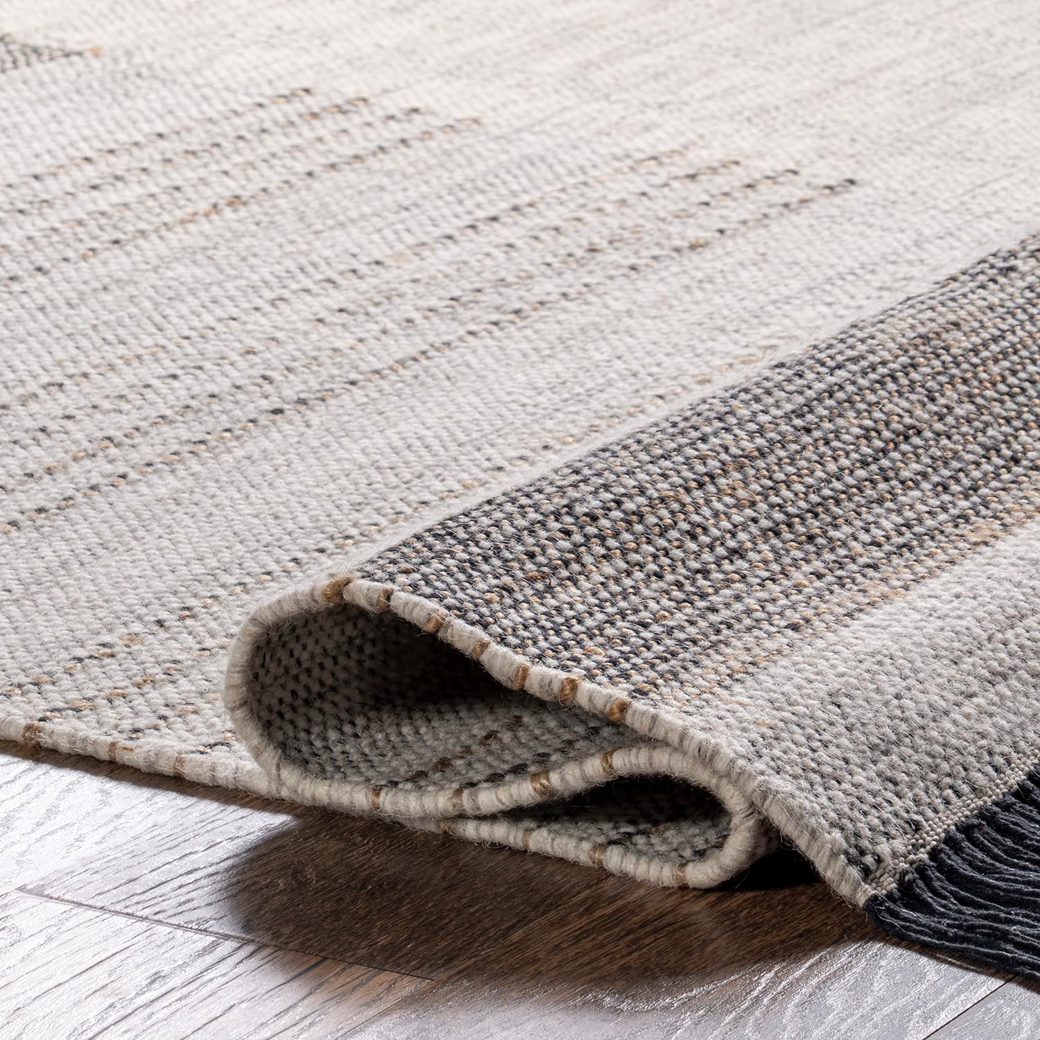 Japandi Wool Striped Rug - Japandi