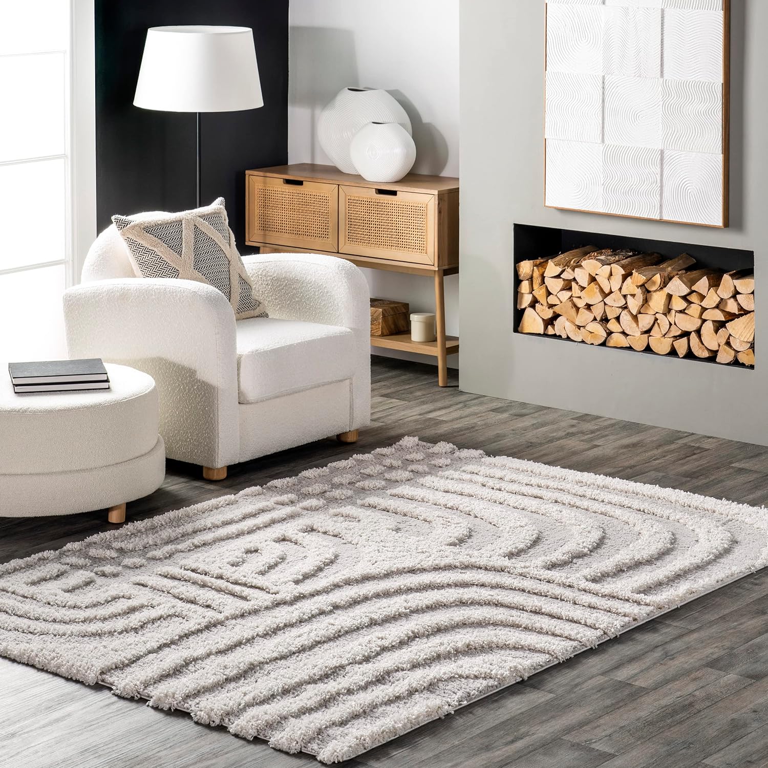 Japandi Shag Waves Rug - Japandi