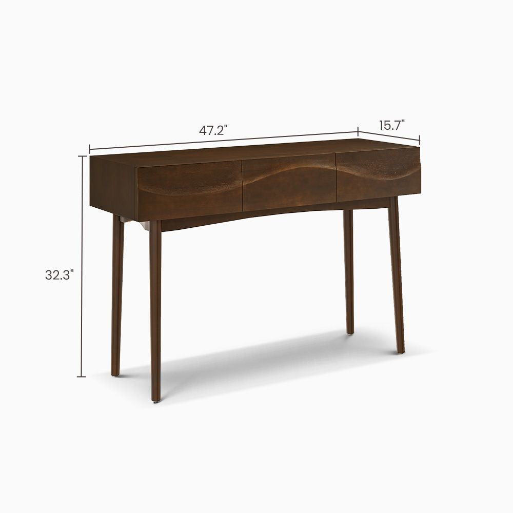 Japandi Solid Wood Console Table - Japandi