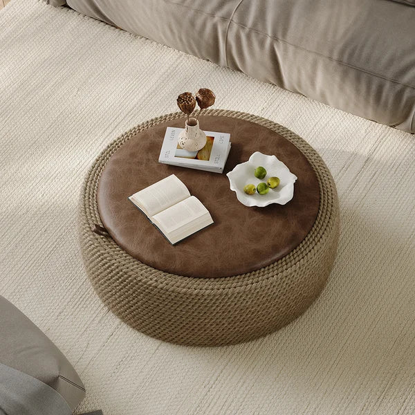 Japandi Woven Rope Coffee Table - Japandi