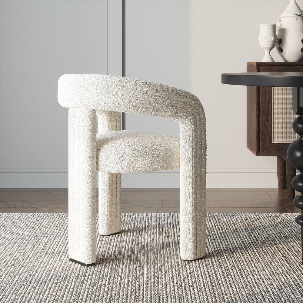 Japandi Bouclé Chair (x2) - Japandi