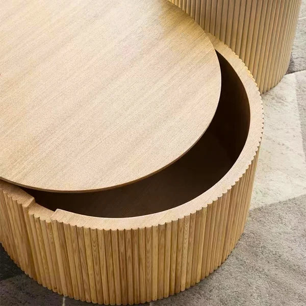 Japandi Wood Coffee Table Set - Japandi